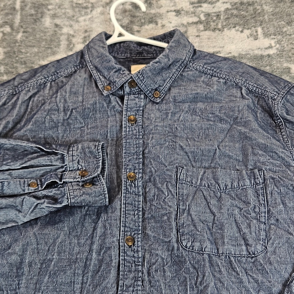 The Territory Ahead Shirt Mens XL Blue Corduroy Button Down Cotton Long Sleeve